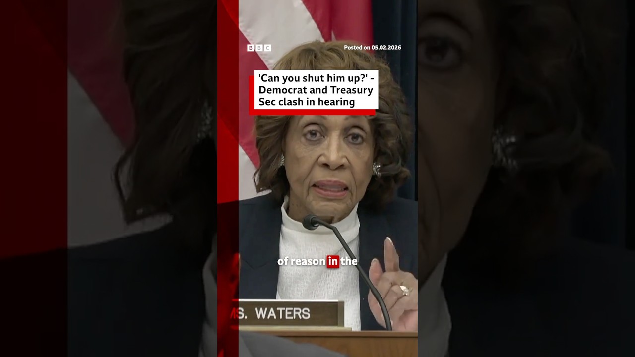 Democratic Congresswoman Maxine Waters clashes with US Treasury Secretary Scott Bessent. #BBCNews