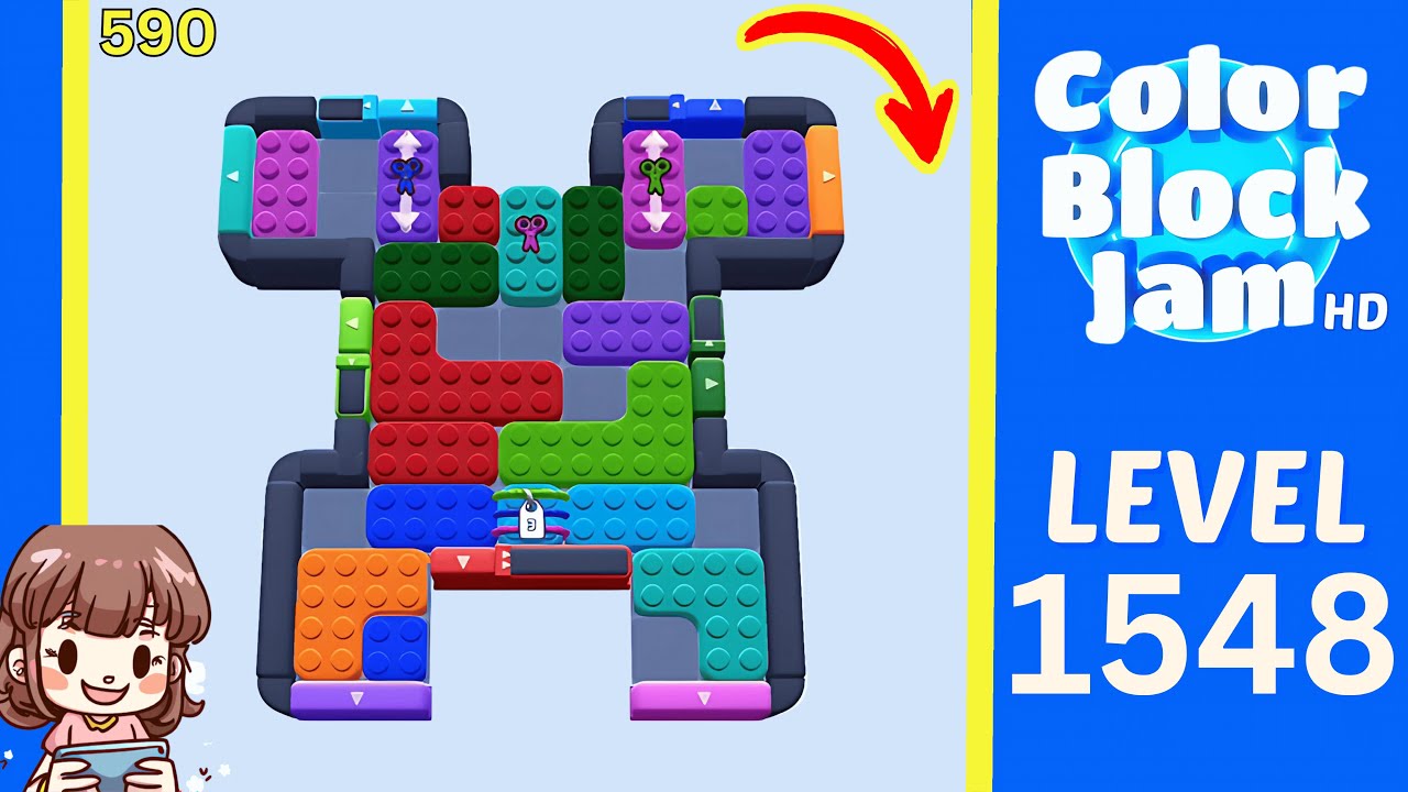 Color Block Jam Level 590 (1548) Solution Walkthrough - YouTube