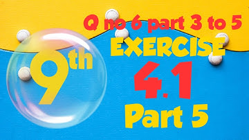 exercise 4.1 Q no 6  part 1 to 2 class 9th maths | ms salman