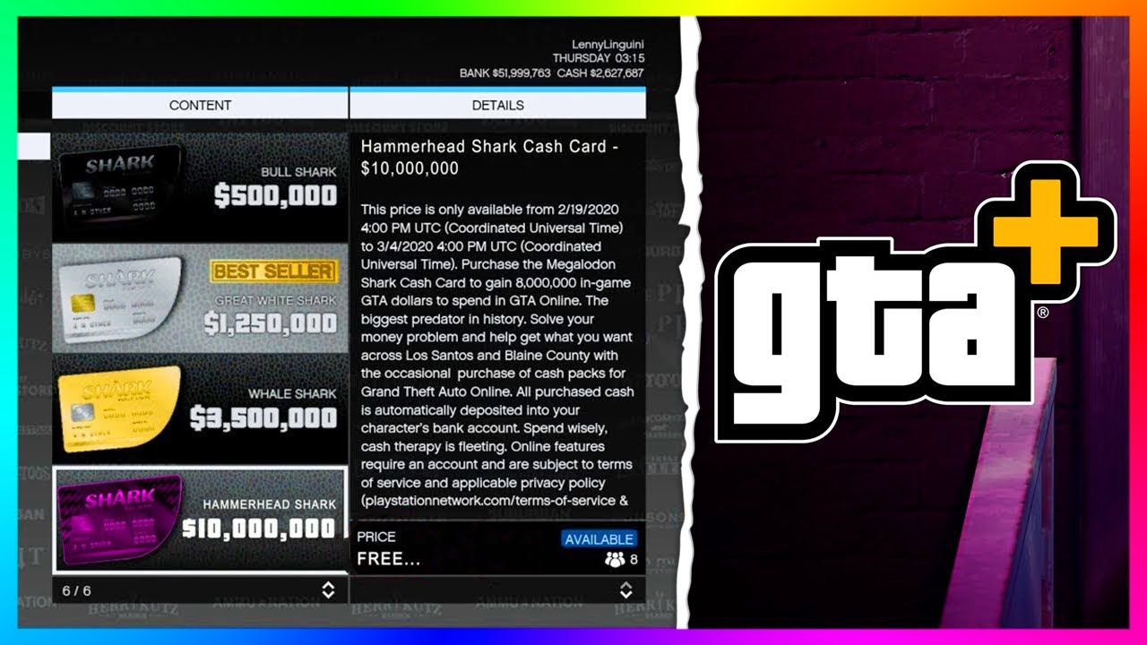 GTA+ Membership FREE Money In GTA Exclusive Rewards, Special Shark Cards & MORE! - YouTube