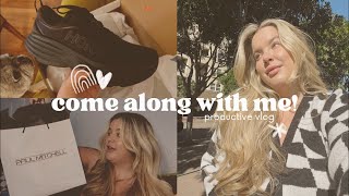 A Vlog! | coffee date, getting my hair done, hauling for our trip to belize!
