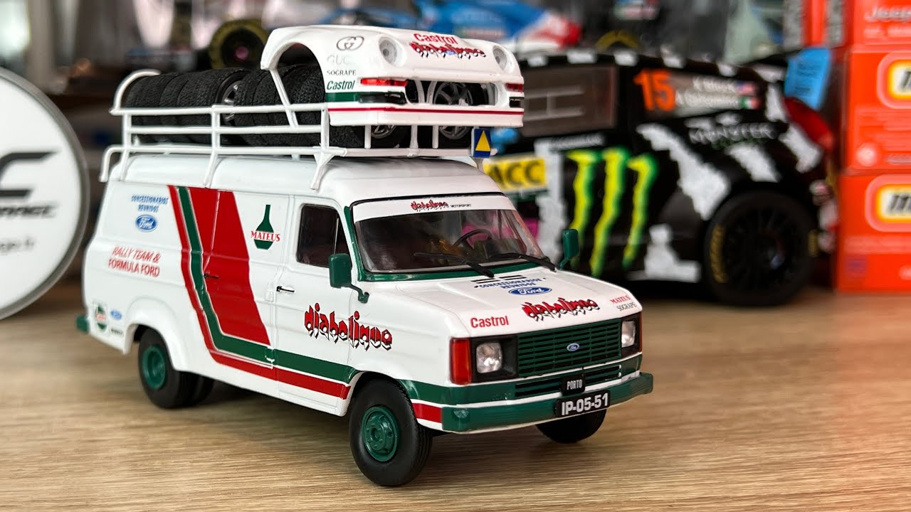 Miniature Altaya 1:43 - Ford Transit MKII RED TEAM, Rallye Assistance N°63 - NEUF