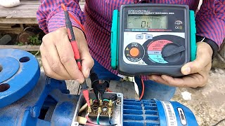 قياس مقاومة العزل ومقاومة الملفات للمحركات الكهربية باستخدام  جهاز الميجر