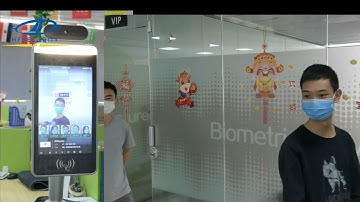 The video of RA08T Plus Multi person face recognition body temperature  device support 5 people