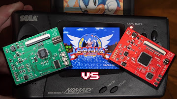 LCD vs RGB DRV - Sega Nomad Screen Replacement Comparison