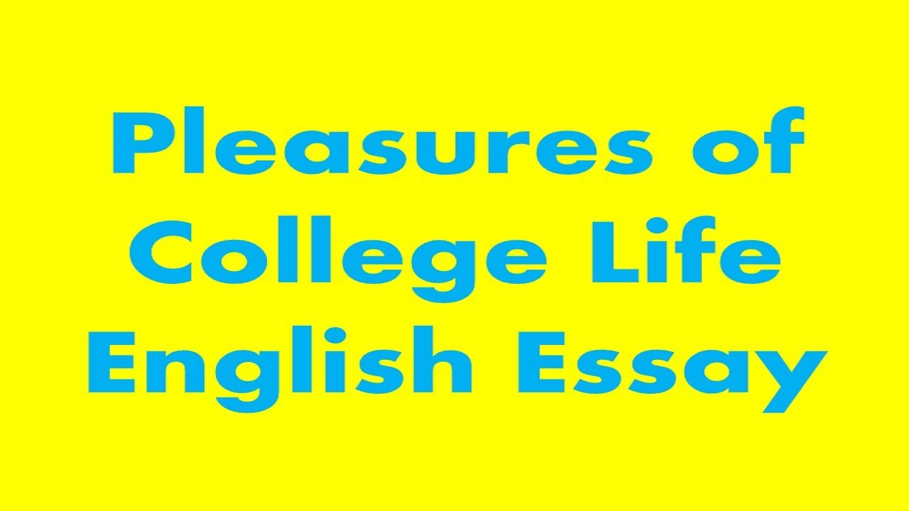 pleasure of college life essay for 2nd year with quotations