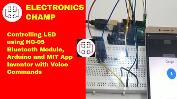 Controlling LED using HC-05 Bluetooth Module and MIT App Inventor with Voice Commands