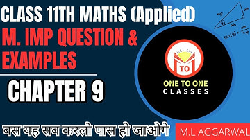 class 11 applied maths chapter 9 | ml aggarwal class 11 applied mathematics | Chapter 9