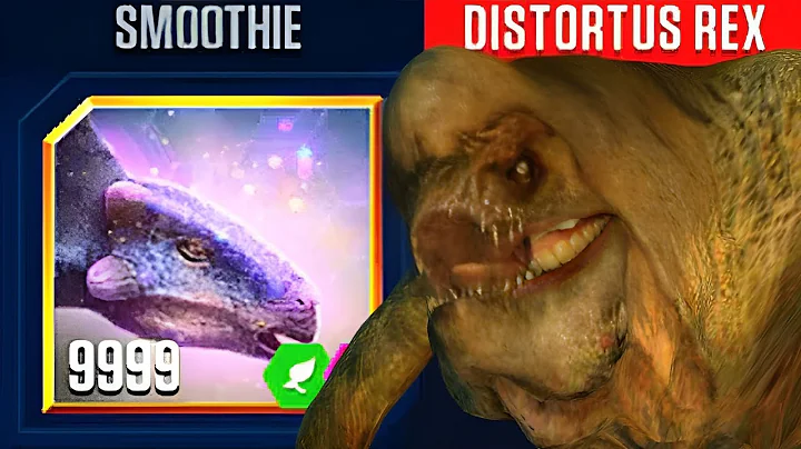 NEW UPGRADE SMOOTHIE MAX LEVEL 9999 VS DISTORTUS REX BOSS | JURASSIC WORLD THE GAME