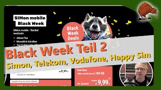 Black Week Angebote Teil 2 Simon, Telekom Prepaid, Unlimited, Vodafone Unlimited, Happy Sim