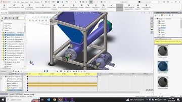 How to design  and Animation a Feeding Hopper Conveyor In SolidWorks
