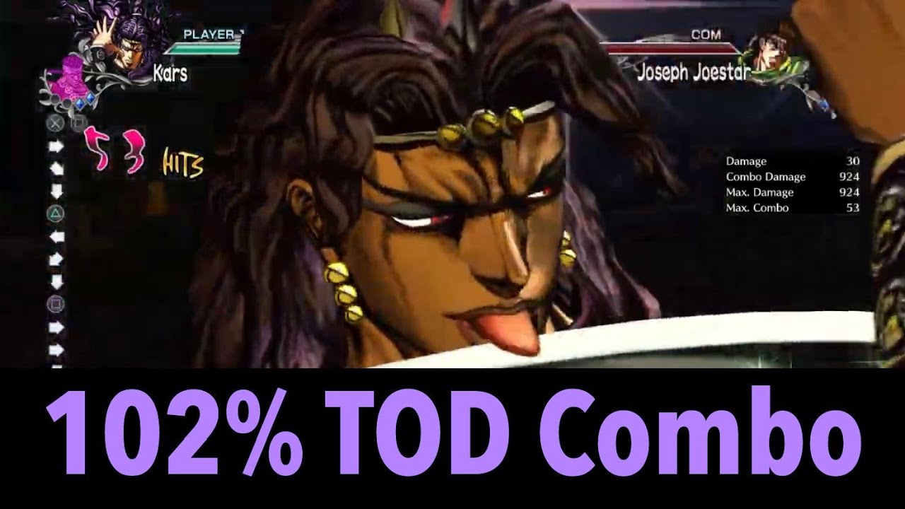 1021 Damage Kars TOD Combo | All Star Battle R