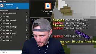 SSundee opens his autoclicker in seconds and uses it to win