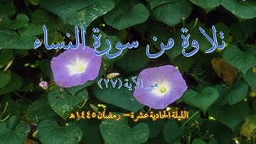تلاوة من سورة النساء من الآية (27) |عبد الرحمن ريس وعبد الباري ريس | رمضان 1445هـ |الليلة 11