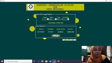 #3 APLIKASI KONVERSI PENANGGALAN HIJRIAH DAN DATA MATAHARI (Microsoft Visual Basic 6.0)