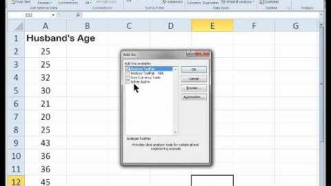 Excel 2010 Data Analysis