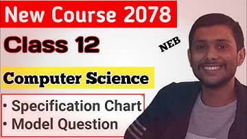 Class 12 | Computer Science Specification chart and model question ! New syllabus