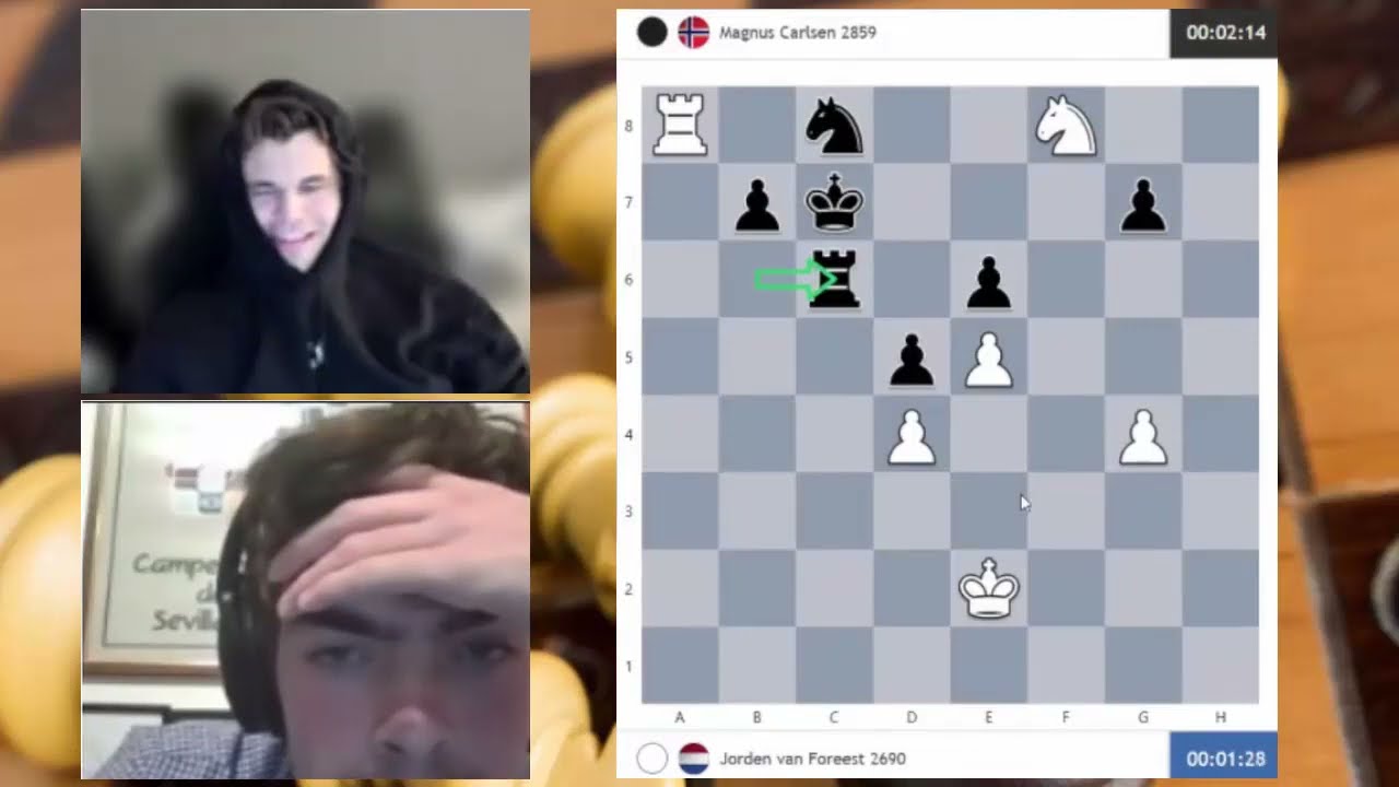 Magnus Carlsen Segue PERDENDO?? Magnus Carlsen Vs Jorden Foreest 