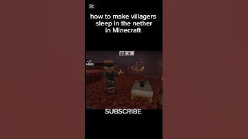 How to make villagers sleep in the nether #minecraft #shorts #minecraftshorts #minecrafthumor