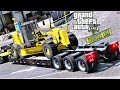 GTA 5 REAL LIFE MOD #80 2018 Transporting A Caterpillar 140M3 Motor Grader