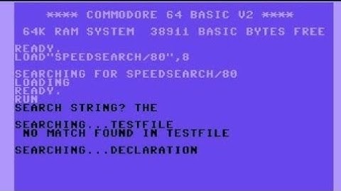C64 SpeedSearch "No Speedscript Files Found" Error Fix