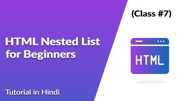 HTML Nested lists