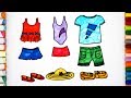 How To Draw Clothes Easy step-by-step - Coloring Lessons For Kids