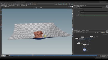 Houdini fake RBD interact with cloth using Vellum Solver DOP