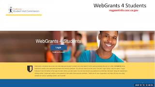 WebGrants 4 Students: Creating an Account