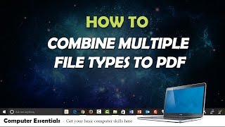 Combine Multiple File Types To Pdf