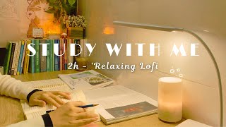 2 HOUR STUDY WITH ME 🎶 Relaixng Lofi / Pomodoro 25-5/ Deep focus music / Study Playlist