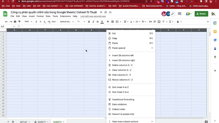 Quyền chính sửa google sheet