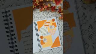 Orange theme 🧡 journal 🎀#artymesspalak #orangejournal