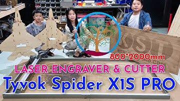 Unbox and Test 40W Tyvok Spider X1S Pro Large Format Laser Engraver & Cutter
