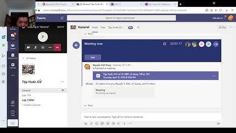 Thầy Hùng (Khoa Quốc tế - ĐHQG Hà Nội) tập huấn Office 365 cho Trường Nguyễn Bỉnh Khiêm (16.4.2020)