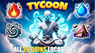 ELEMENTAL MASTER TYCOON MAP FORTNITE - ALL 20 COINS LOCATIONS, (EARTH, FIRE, WATER, AIR COINS) screenshot 4