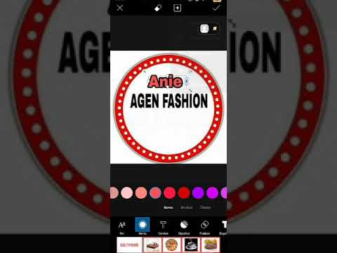 cara buat logo agen fashion - youtube