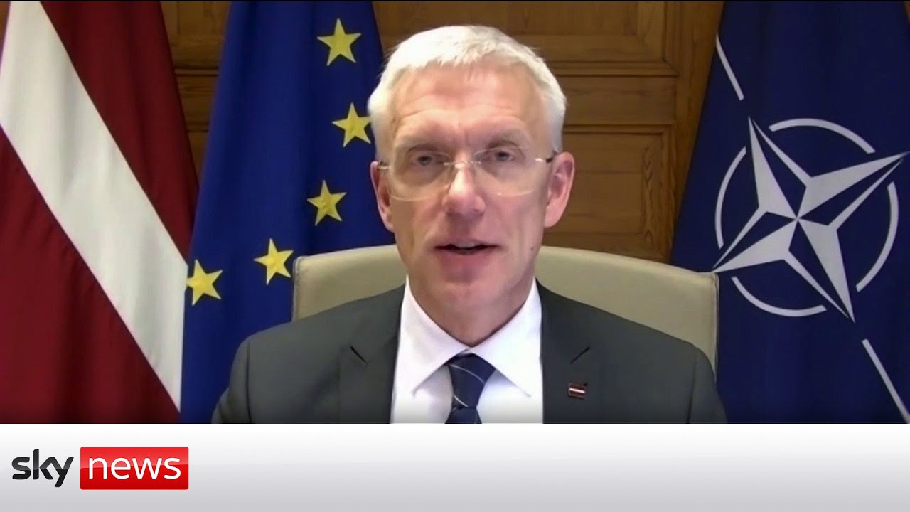 Film backdrop image for Ukraine invasion: We need to 'stay strong, united and isolate Putin' - Latvian Prime Minister (2022)