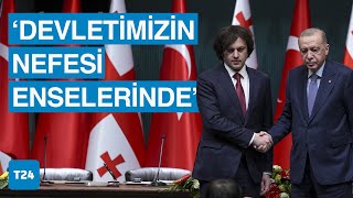 Erdoğan: Gürcistan'la dış ticaret hacmini 5 milyar doların üzerine çıkaracağız