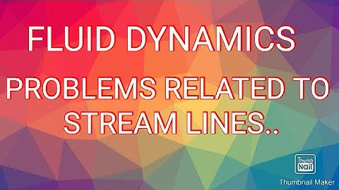 PG / POLYTECHNIC TRB / GATE / NET / SET - MATHS -  FLUID DYNAMICS PROBLEMS