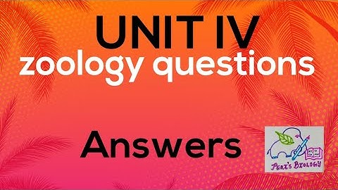 #PGTRB #PGT#KSET#CSIR NET.#TGT#ZOOLOGY UNIT IV IMPORTANT QUESTIONS &  ANSWERS