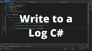 How To Create a Simple Log Writer in C# with also using the App Config File - C# Tutorial