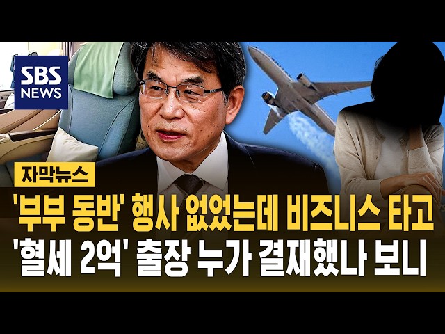 '부부 동반' 행사 없었는데 비즈니스 타고..'혈세 2억' 출장 누가 결재했나 보니 (자막뉴스) / SBS