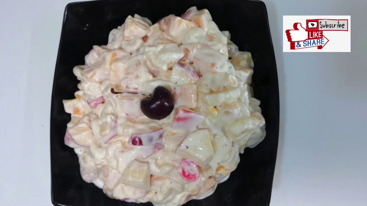 Russian Fruit Salad ~ Easy &amp; Quick salad recipe ~ creamy Fruit ...