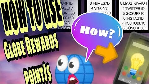 How to use Globe Rewards Points