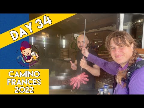 Day 34- Camino Frances 2022 | Melide Breakfast Beer & Tasty Pulpo with Rolling Hills to Arzua