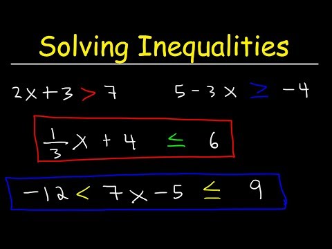 Video: How To Solve Linear Inequality