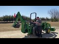 John Deere 385A Backhoe on 3039R Compact Tractor  attach/detach