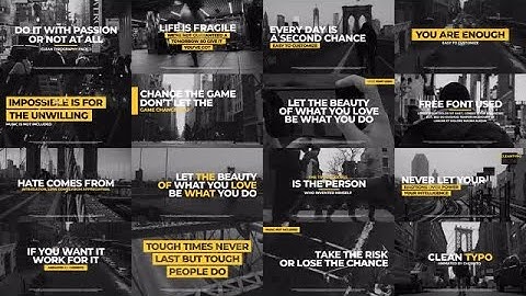 Clean Typography Premiere Pro Templates