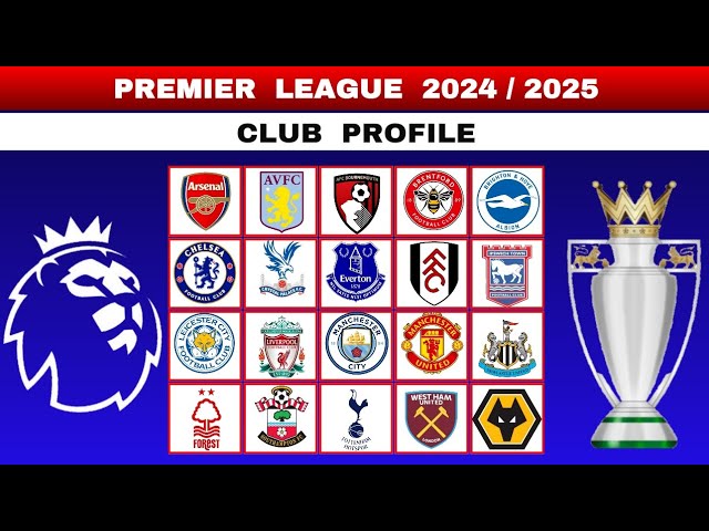 ENGLISH PREMIER LEAGUE 2024/25, 20 CLUB PROFILE